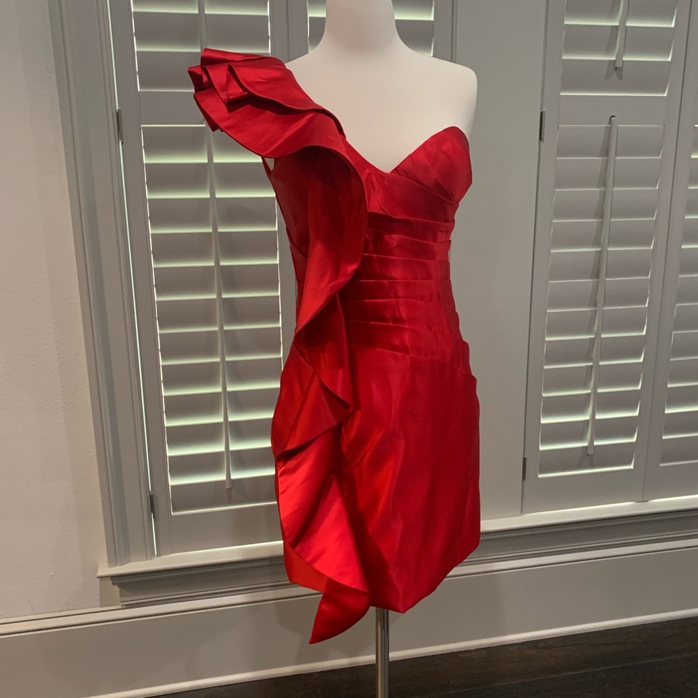 Red cocktail dress